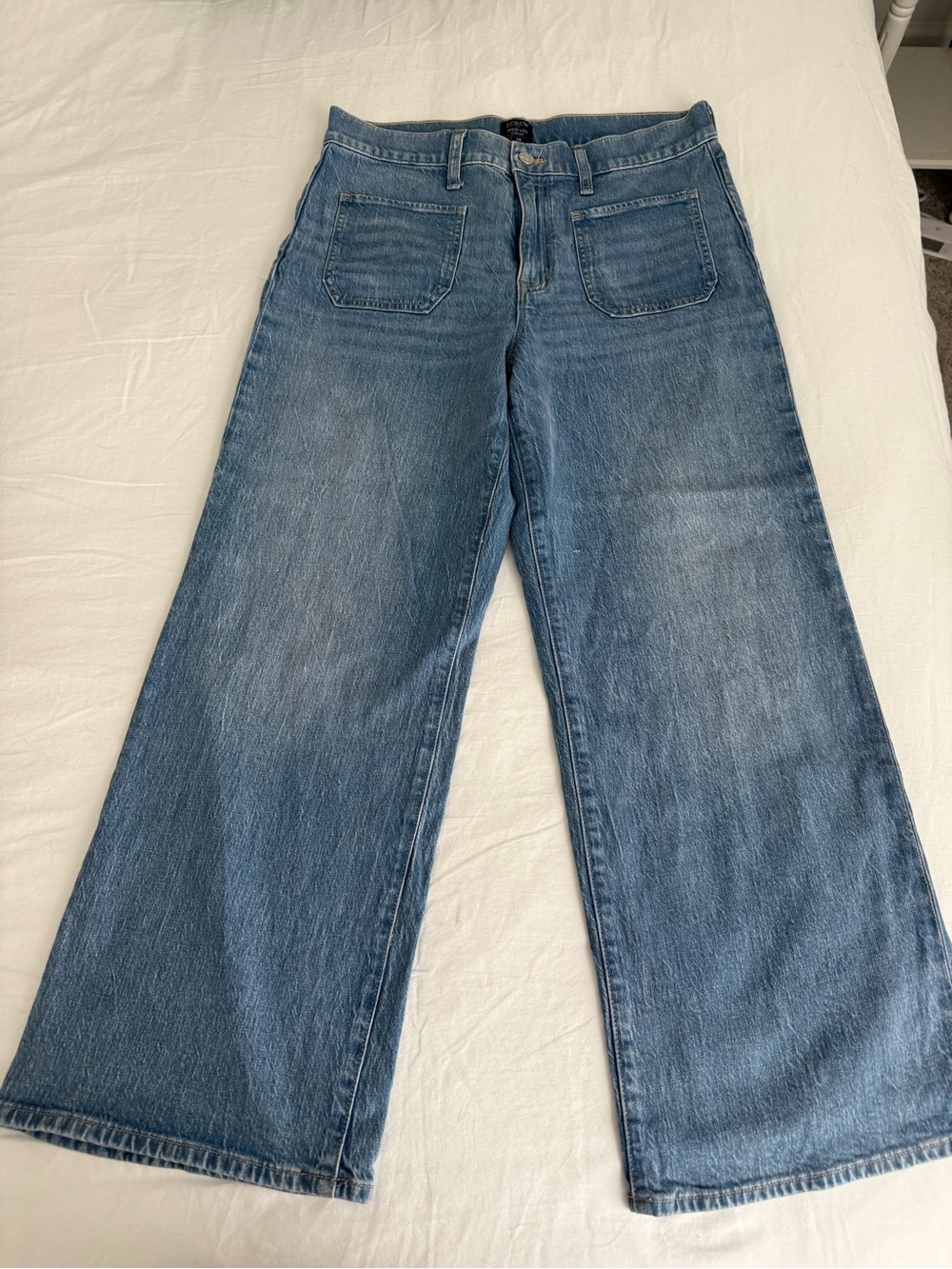High Waisted Wide Leg Crop Jean